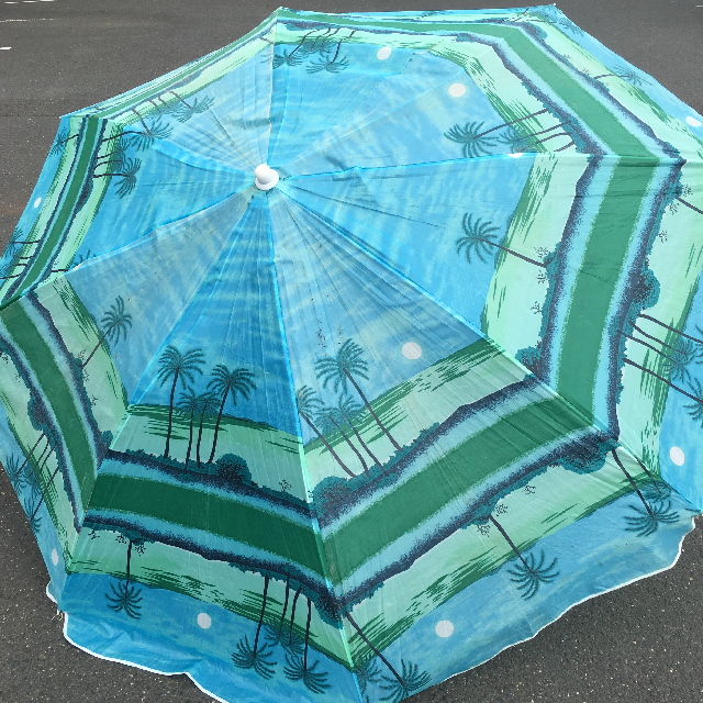 UMBRELLA, Beach - Blue Palm Trees